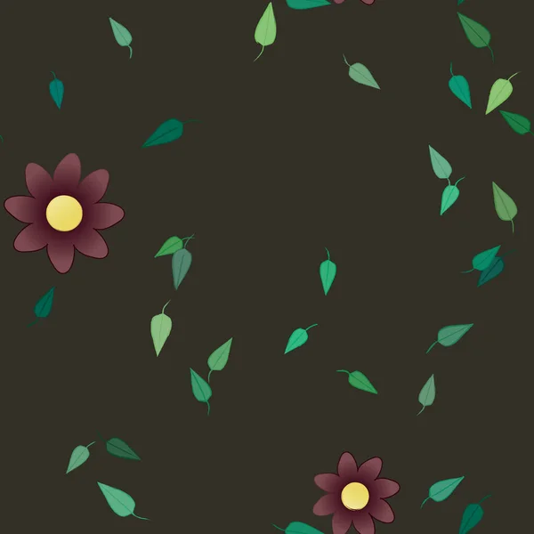 Sommar Blommor Bakgrund Vektor Illustration — Stock vektor