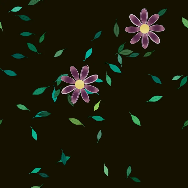 Fundo Padrão Flores Ilustração Vetorial — Vetor de Stock