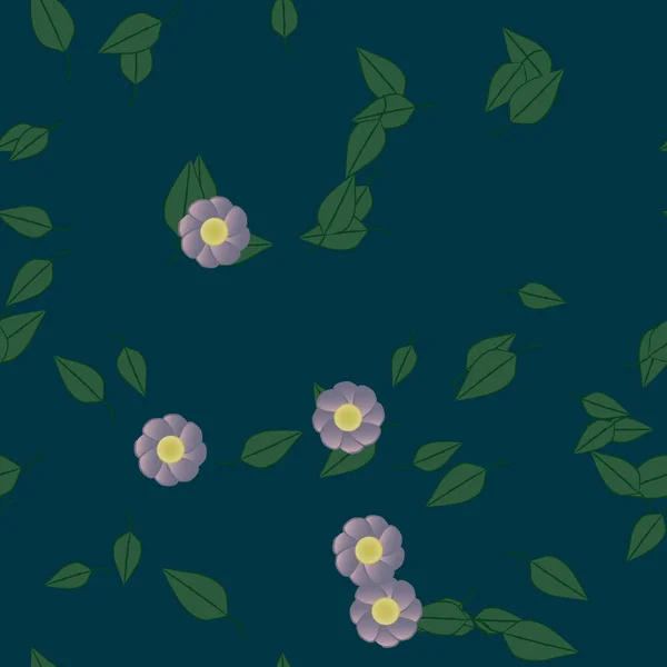 Fond Botanique Floral Illustration Vectorielle Fleurs — Image vectorielle