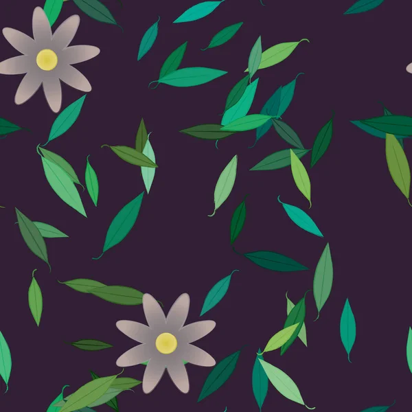 Flores Verano Fondo Vector Ilustración — Vector de stock