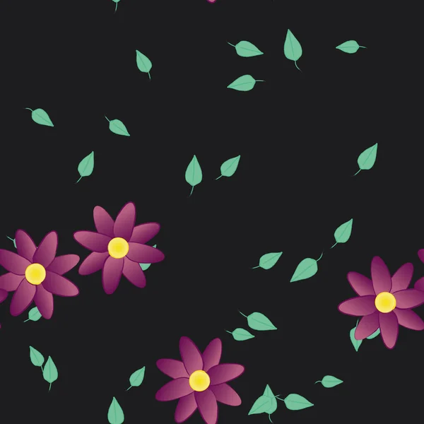 Sommer Blumen Hintergrund Vektor Illustration — Stockvektor