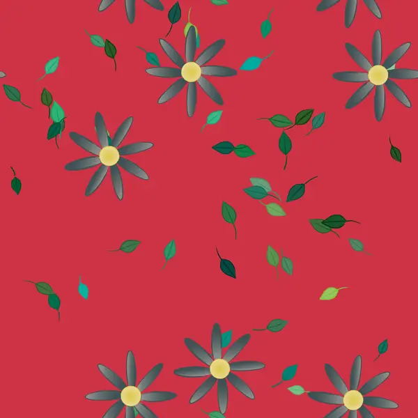 Fleurs Fleur Papier Peint Illustration Vectorielle Beau Fond Botanique — Image vectorielle