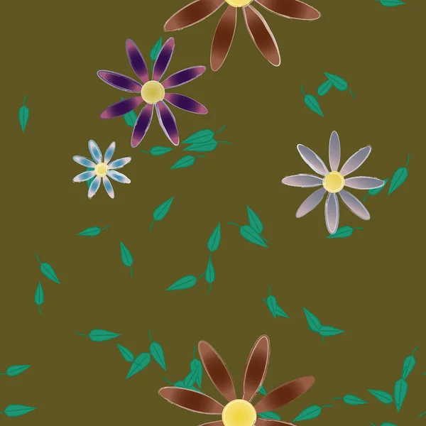 Zomer Bloemen Achtergrond Vector Illustratie — Stockvector