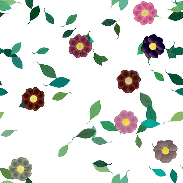 Fundo Ornamento Floral Flores Ilustração Vetor — Vetor de Stock