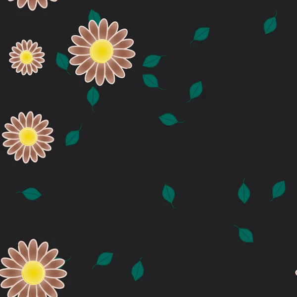 Abstrakcyjne Kwiaty Botaniczne Wzór Tło Wektor Kwiatowy Ilustracja — Wektor stockowy