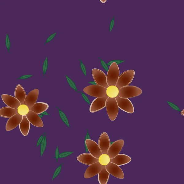아름다운 식물상의 꽃들의 꽃무늬 — 스톡 벡터