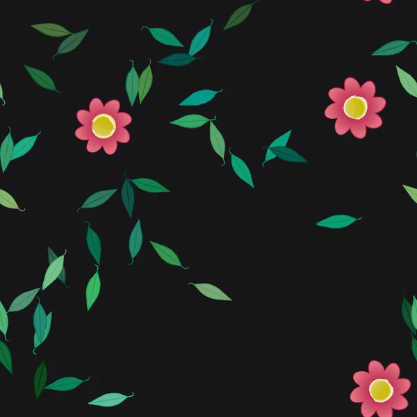 Mooie Botanische Achtergrond Bloemen Vector Illustratie — Stockvector