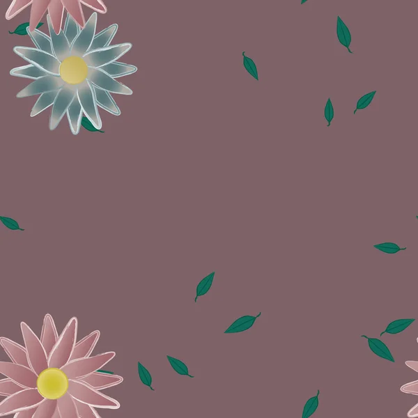 Gebladerte Bloemen Bloei Behang Vector Illustratie — Stockvector