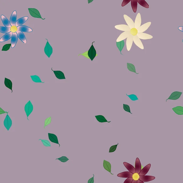 Blumenschmuck Hintergrund Blumen Vektor Illustration — Stockvektor