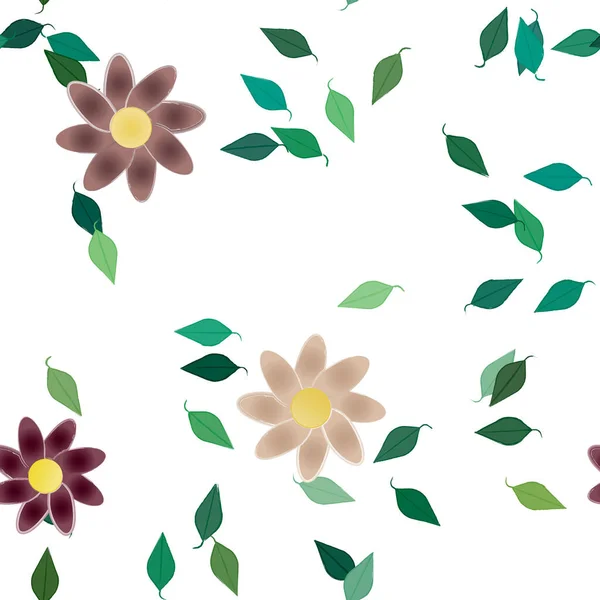 Sommer Blumen Hintergrund Vektor Illustration — Stockvektor