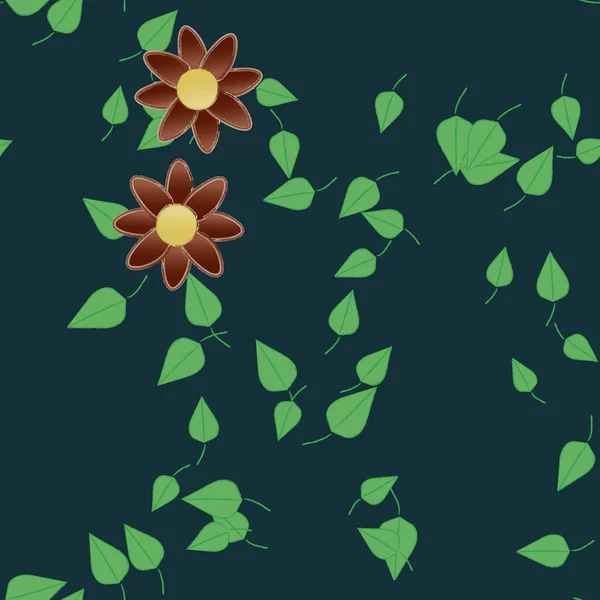 Blumenschmuck Hintergrund Blumen Vektor Illustration — Stockvektor