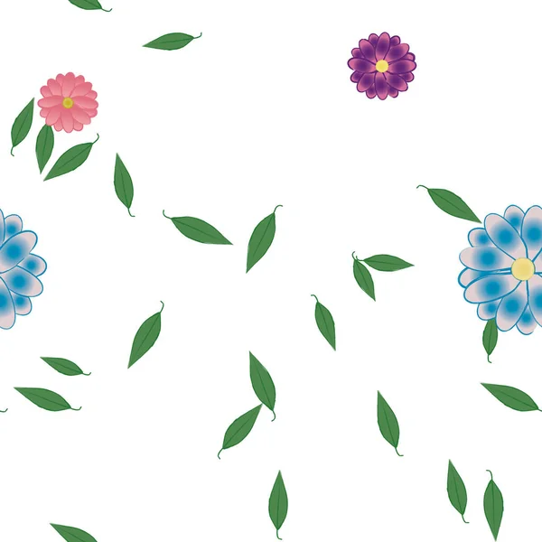 Sommer Blumen Hintergrund Vektor Illustration — Stockvektor