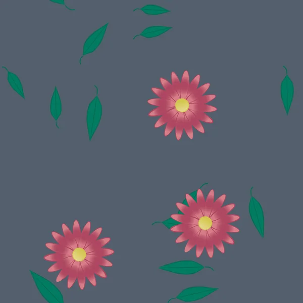 Bloemen Bloei Behang Vector Illustratie Mooie Botanische Achtergrond — Stockvector