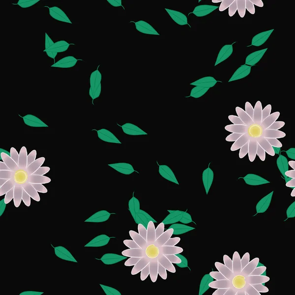 Flores Verano Fondo Vector Ilustración — Vector de stock