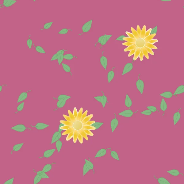 夏の花の背景ベクトルイラスト — ストックベクタ