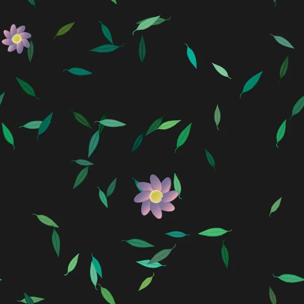 Bloemen Bloei Behang Vector Illustratie Mooie Botanische Achtergrond — Stockvector
