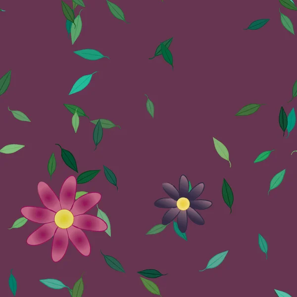 Flores Vector Ilustración Hermoso Fondo Botánico — Archivo Imágenes Vectoriales