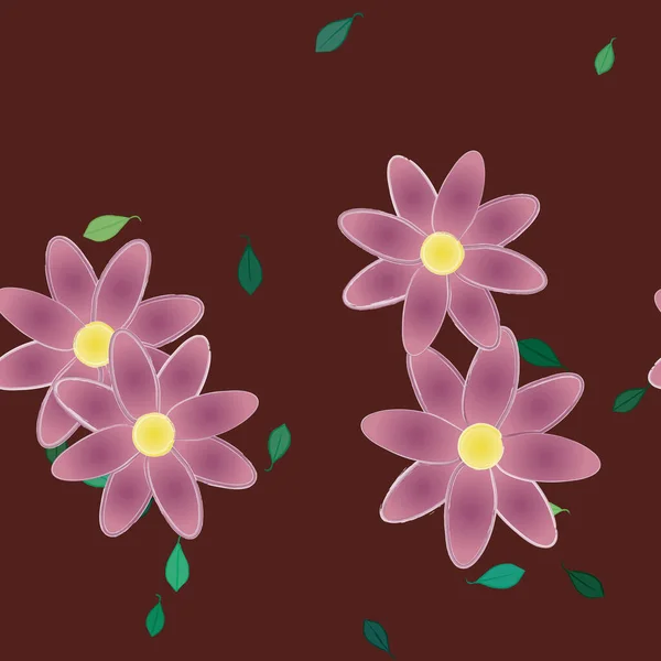 Sommar Blommor Bakgrund Vektor Illustration — Stock vektor