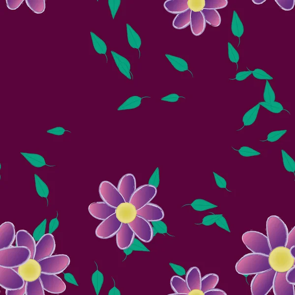 Farbigen Floralen Hintergrund Blumen Vektor Illustration — Stockvektor