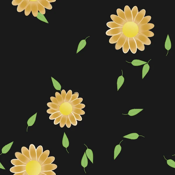 Sommer Blumen Hintergrund Vektor Illustration — Stockvektor