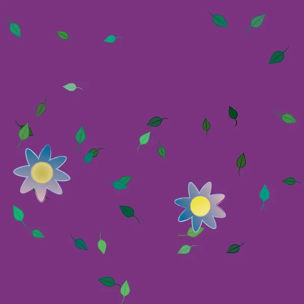 Fundo Padrão Flores Botânicas Ilustração Vetorial Floral — Vetor de Stock