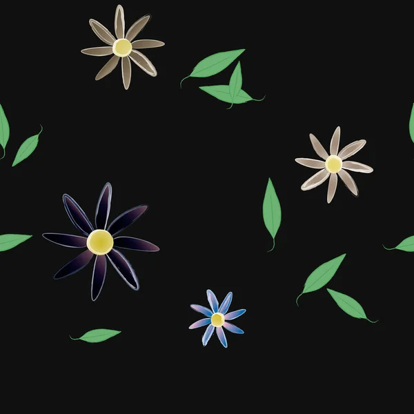 Blommor Mönster Bakgrund Vektor Illustration — Stock vektor