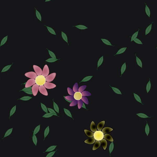 Bloesem Bloem Achtergrond Bloemen Patroon Achtergrond Vector Illustratie — Stockvector