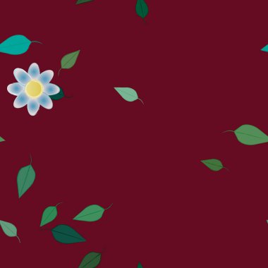 yaz çiçekleri arka plan, vektör illüstrasyonu