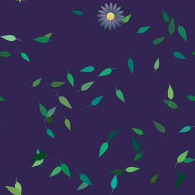 Çiçek desenli arkaplan, vektör illüstrasyonu