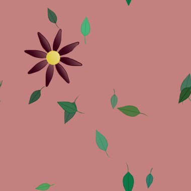 yaz çiçekleri arka plan, vektör illüstrasyonu