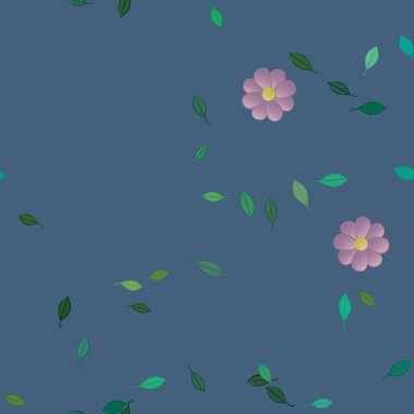 yaz çiçekleri arka plan, vektör illüstrasyonu