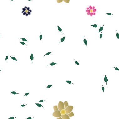 soyut botanik çiçek desenli arkaplan, çiçek vektör çizimi