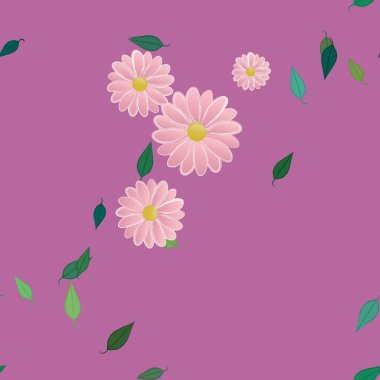 Çiçek arkaplanı, çiçek desenli arkaplan, vektör illüstrasyonu