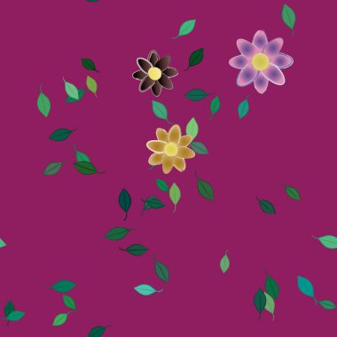 yaz çiçekleri arka plan, vektör illüstrasyonu