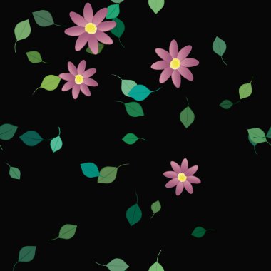 yaz çiçekleri arka plan, vektör illüstrasyonu