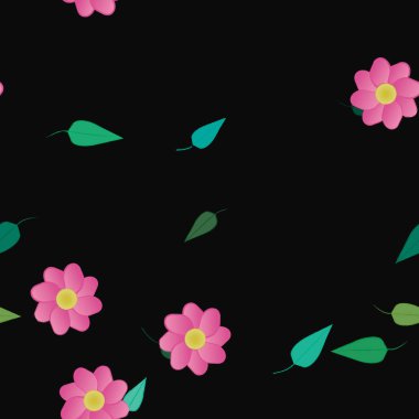 Çiçek süsü arka planı, çiçek vektör illüstrasyonu