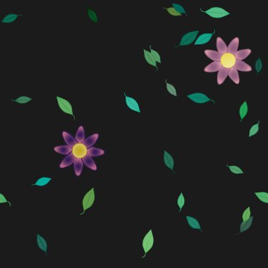 yaz çiçekleri arka plan, vektör illüstrasyonu