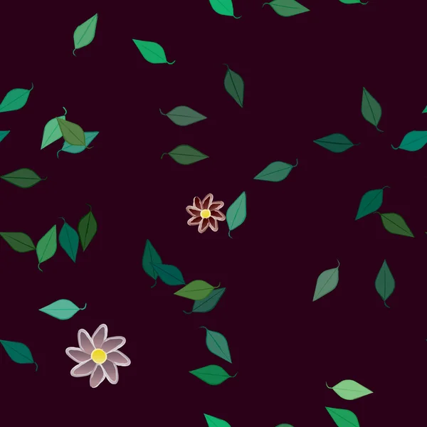 Fundo Padrão Flores Botânicas Ilustração Vetorial Floral — Vetor de Stock