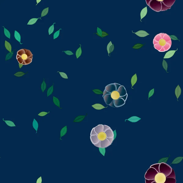 Sommer Blumen Hintergrund Vektor Illustration — Stockvektor