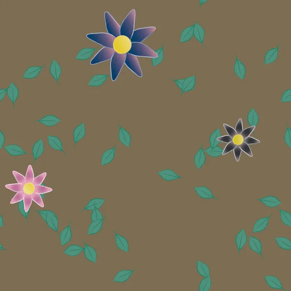 Летние Цветы Фон Векторная Иллюстрация — стоковый вектор
