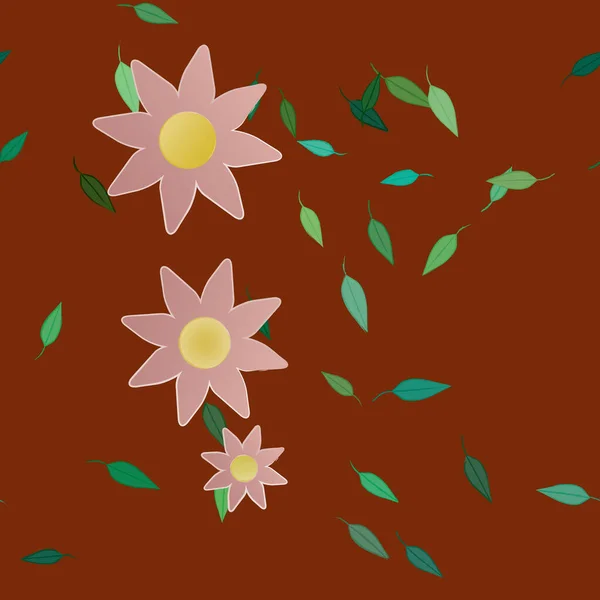 Fleurs Été Fond Illustration Vectorielle — Image vectorielle