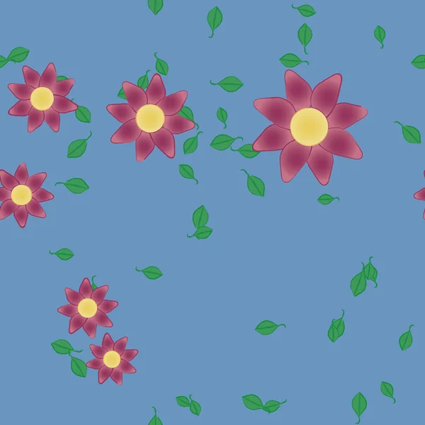 Blommor Mönster Bakgrund Vektor Illustration — Stock vektor