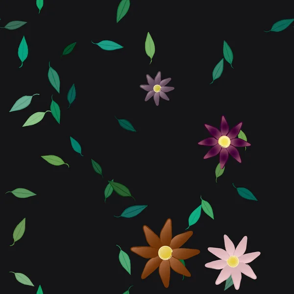 Fleurs Été Fond Illustration Vectorielle — Image vectorielle