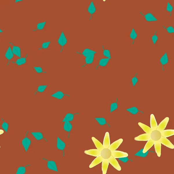 Flores Florecen Fondo Pantalla Vector Ilustración — Vector de stock