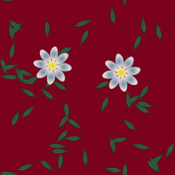 Fondo Floral Sin Costuras Flores Patrón Fondo Vector Ilustración — Vector de stock