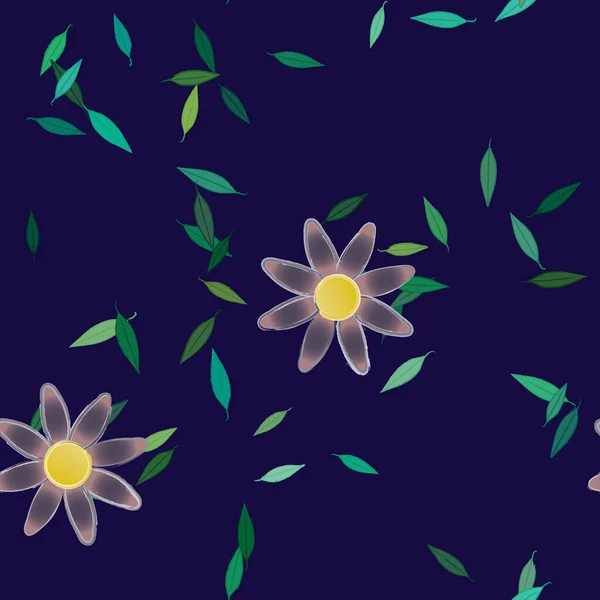 Fleurs Fond Floral Fleurs Fond Motif Illustration Vectorielle — Image vectorielle