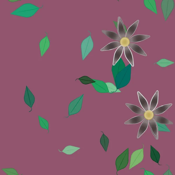 Красивий Ботанічний Фон Квіти Векторні Ілюстрації — стоковий вектор
