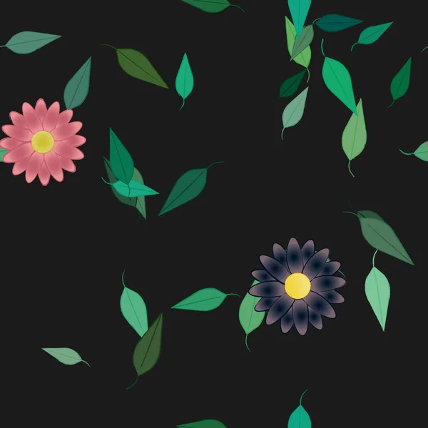 Fondo Floral Flores Vector Ilustración — Archivo Imágenes Vectoriales