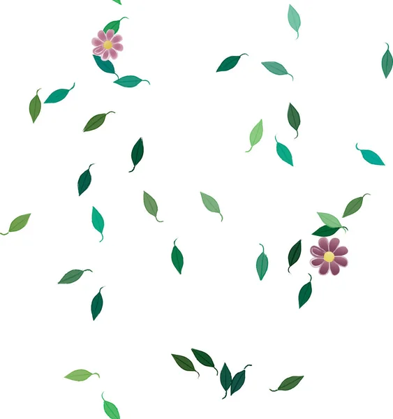 シームレスな花は壁紙 ベクターイラスト 美しい植物の背景を咲かせます — ストックベクタ