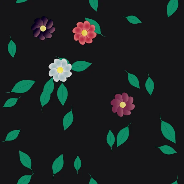 Fleurs Été Fond Illustration Vectorielle — Image vectorielle